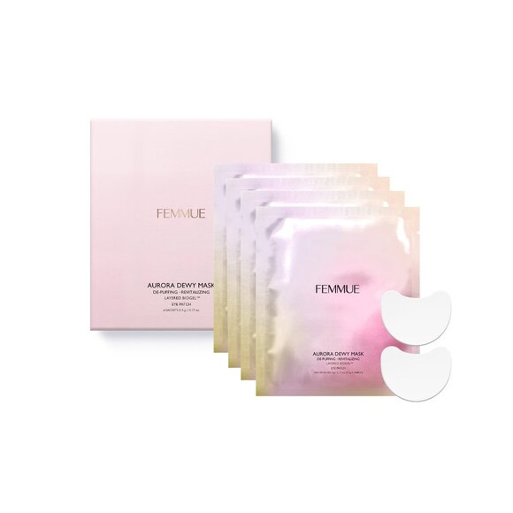 Femmue Aurora Dewy Mask De-puffing Revitalizing Layered Biogel Eye Patch 4 count - Picture 4 of 4